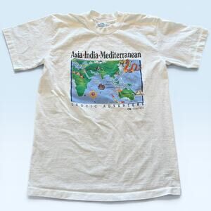 Vintage Princess Cruises Shirt Mens Medium White Asia India Mediterranean TShirt